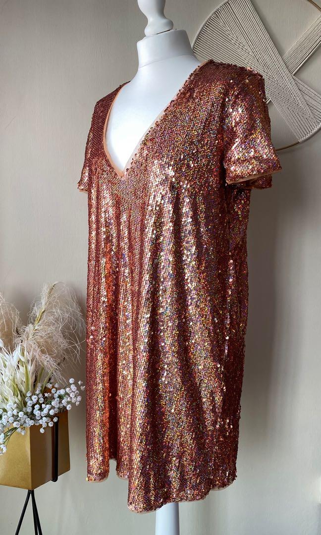 rose sequin dresses