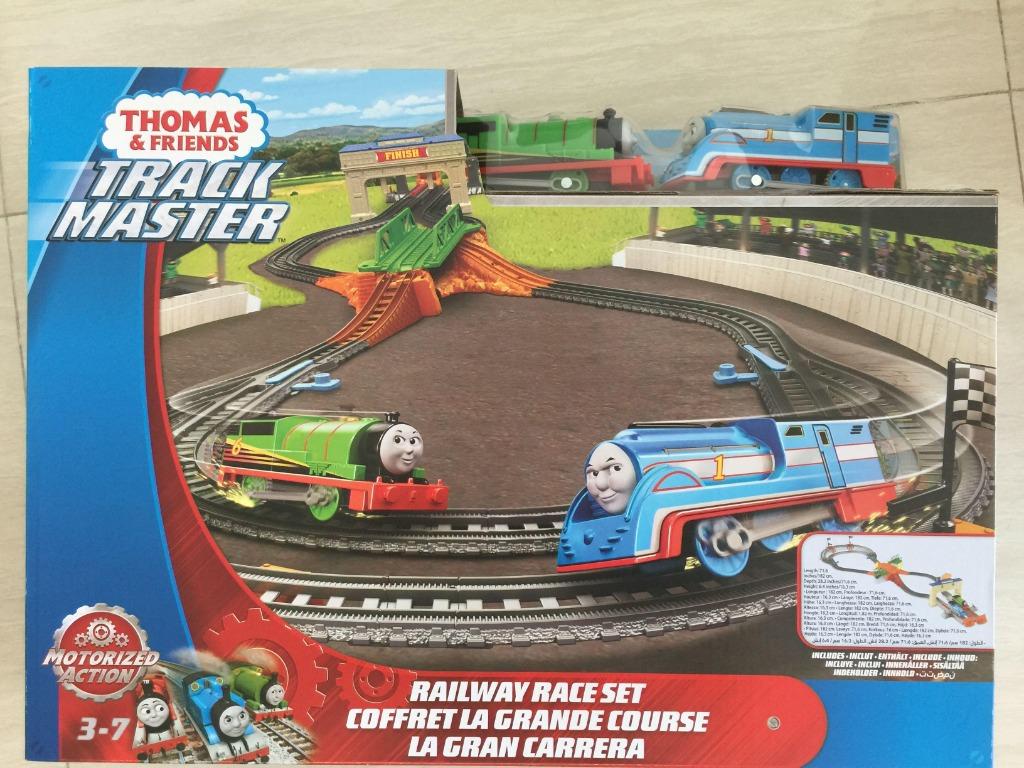 Thomas and friends trackmaster motorized railway race train set ...
