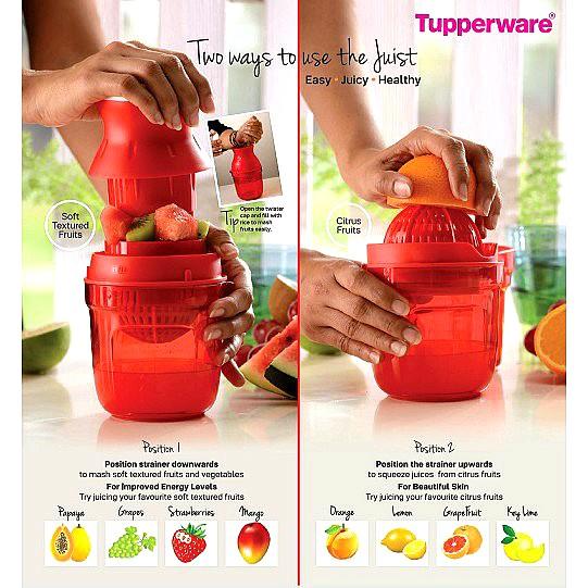 Tupperware 500 ml JUIST Fruit Juicer and Strainer Container, TV