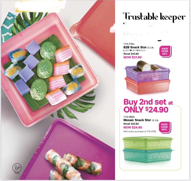 Tupperware Snack Keeper Furniture Home Living Kitchenware Tableware Food Organisation Storage On Carousell