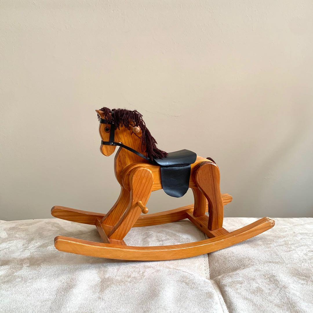 Vintage Wooden Rocking Horse Toy Hobbies Toys Memorabilia Collectibles Vintage Collectibles On Carousell