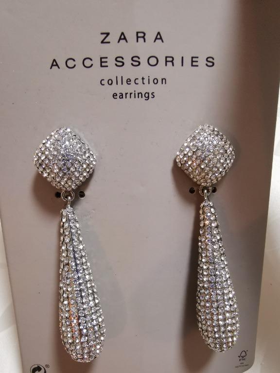 Zara crystal earrings online