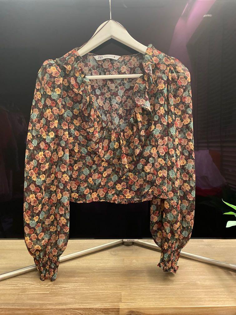 chiffon blouse zara