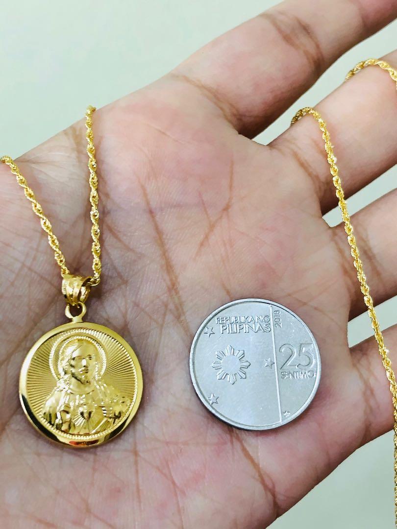 18K Saudi Gold Necklace with Flower Pendant – Royal Gem