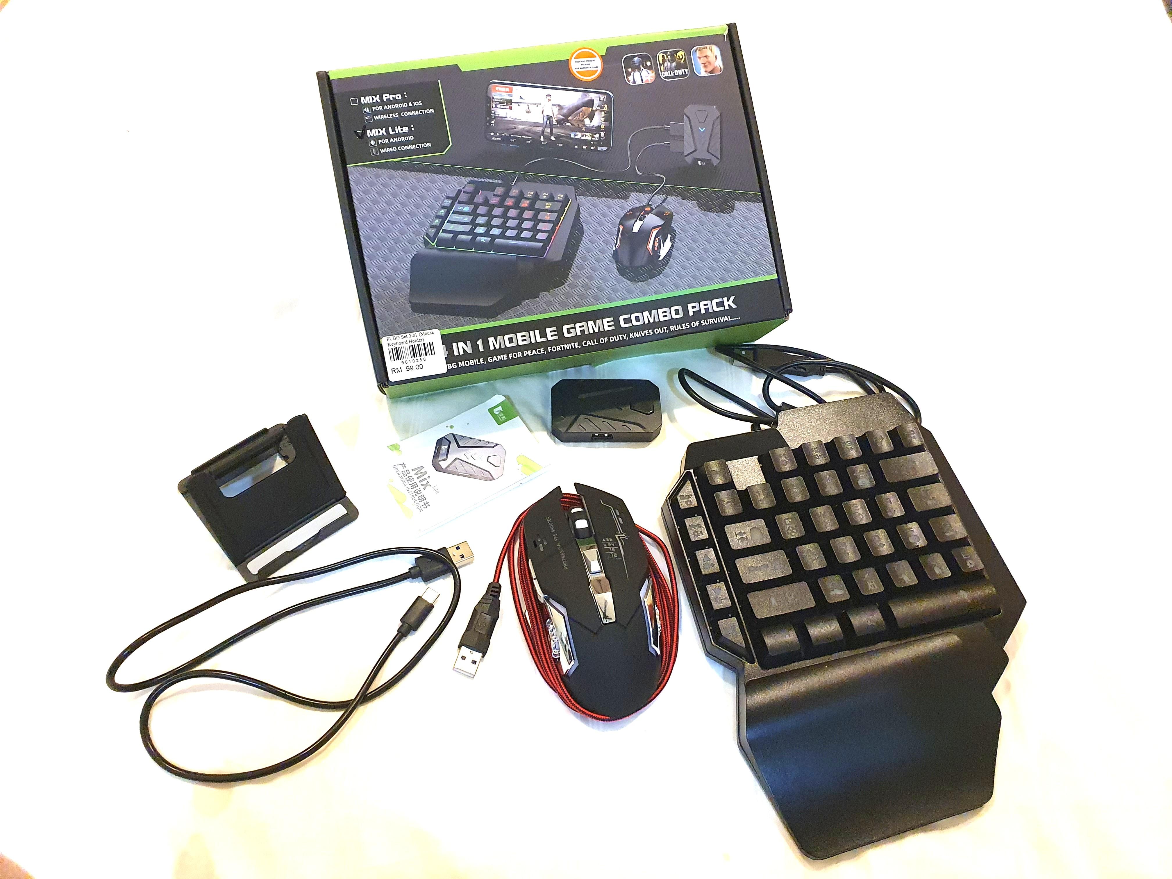 4 IN 1 Mobile Game Combo Pack /Gaming Converter/Wired Gaming Keypad