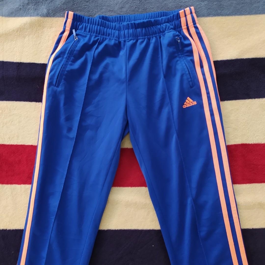 Adidas trackpants (blue/orange), Men's 