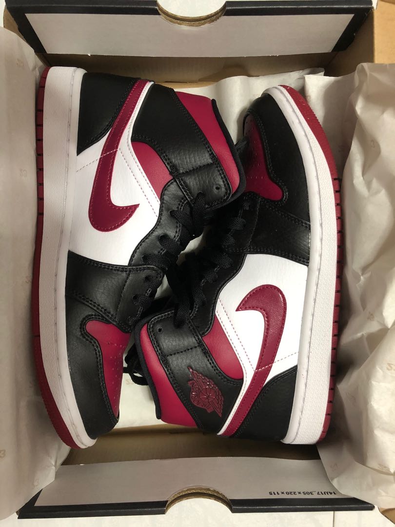 air jordan 1 mid noble red release date