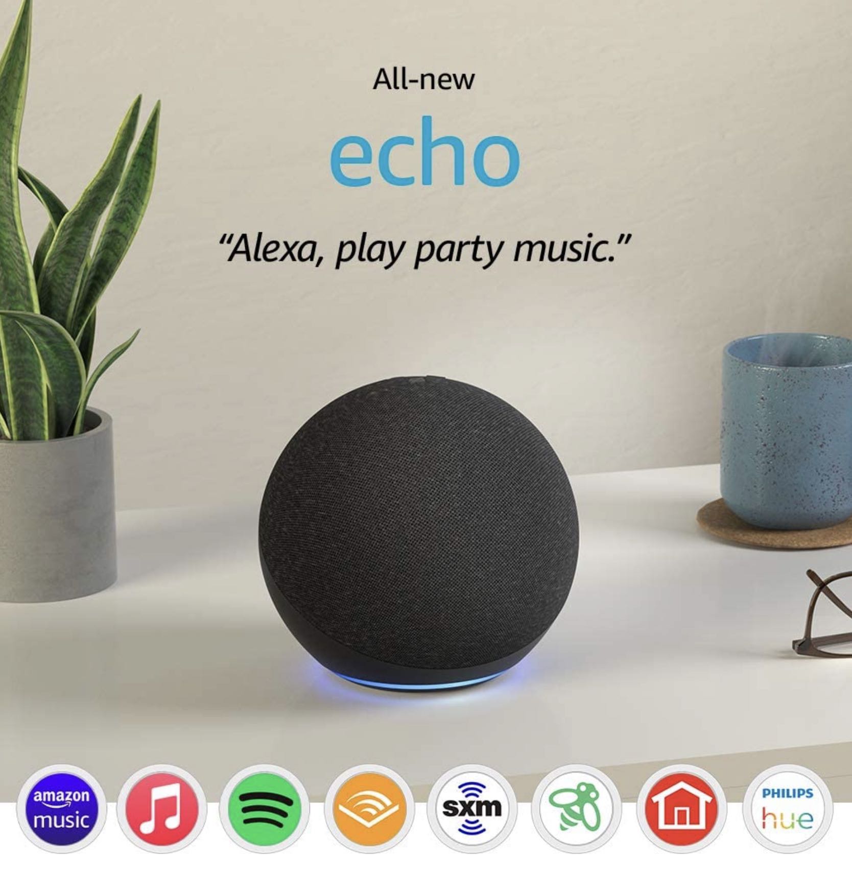 Amazon Echo 4 Echo 4th Gen Echo Gen 4 Charcoal Smart Home