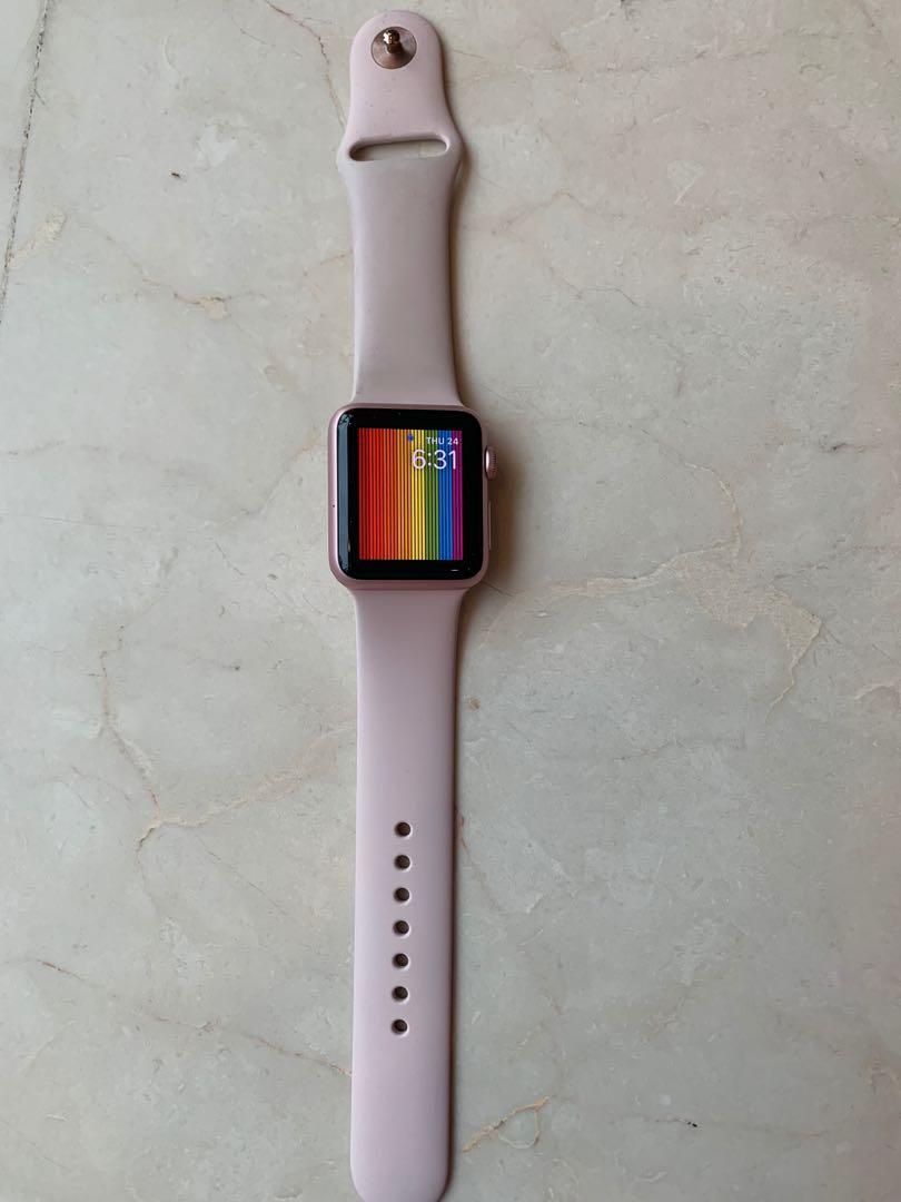 Apple Watch Series 1 38mm Rose Gold Aluminium Case with Pink Sand Sport Band