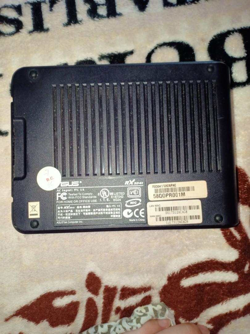 Asus RX 3041 Router (Category: Networking) located in Bocaue. Submitted by spmenpreloved (Listing ID 1058174439, Image 1). Description: .