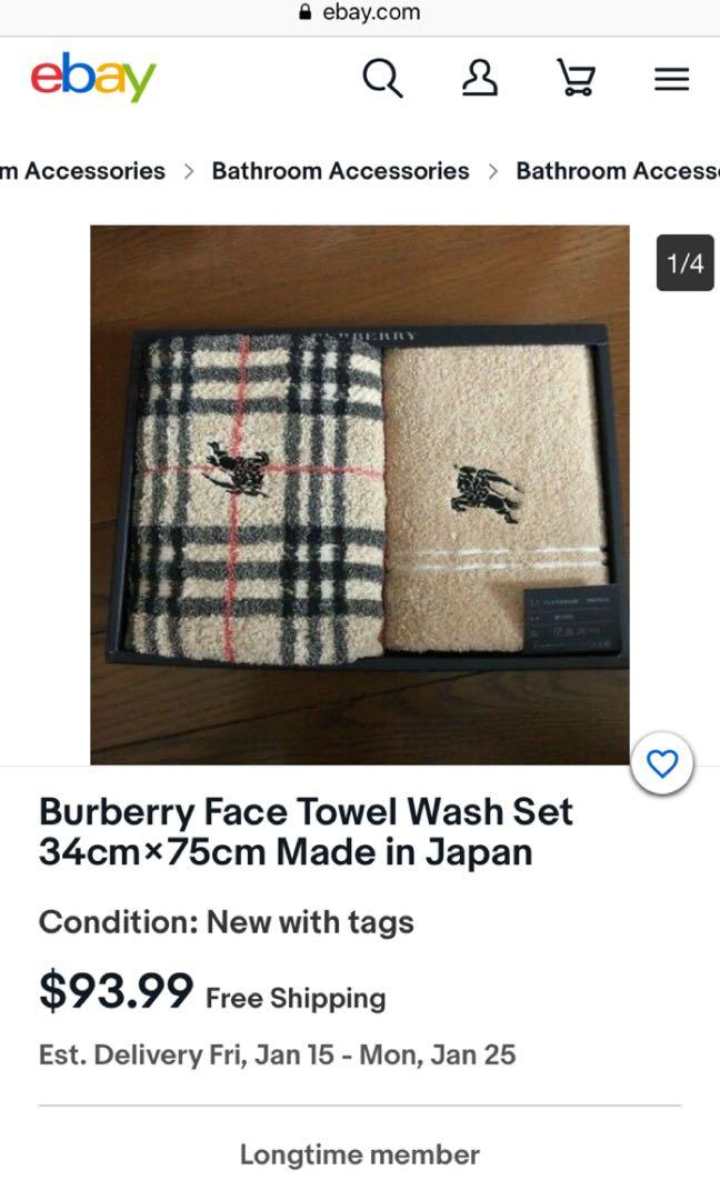 Authentic Burberry towel set, Luxury, Accessories on Carousell