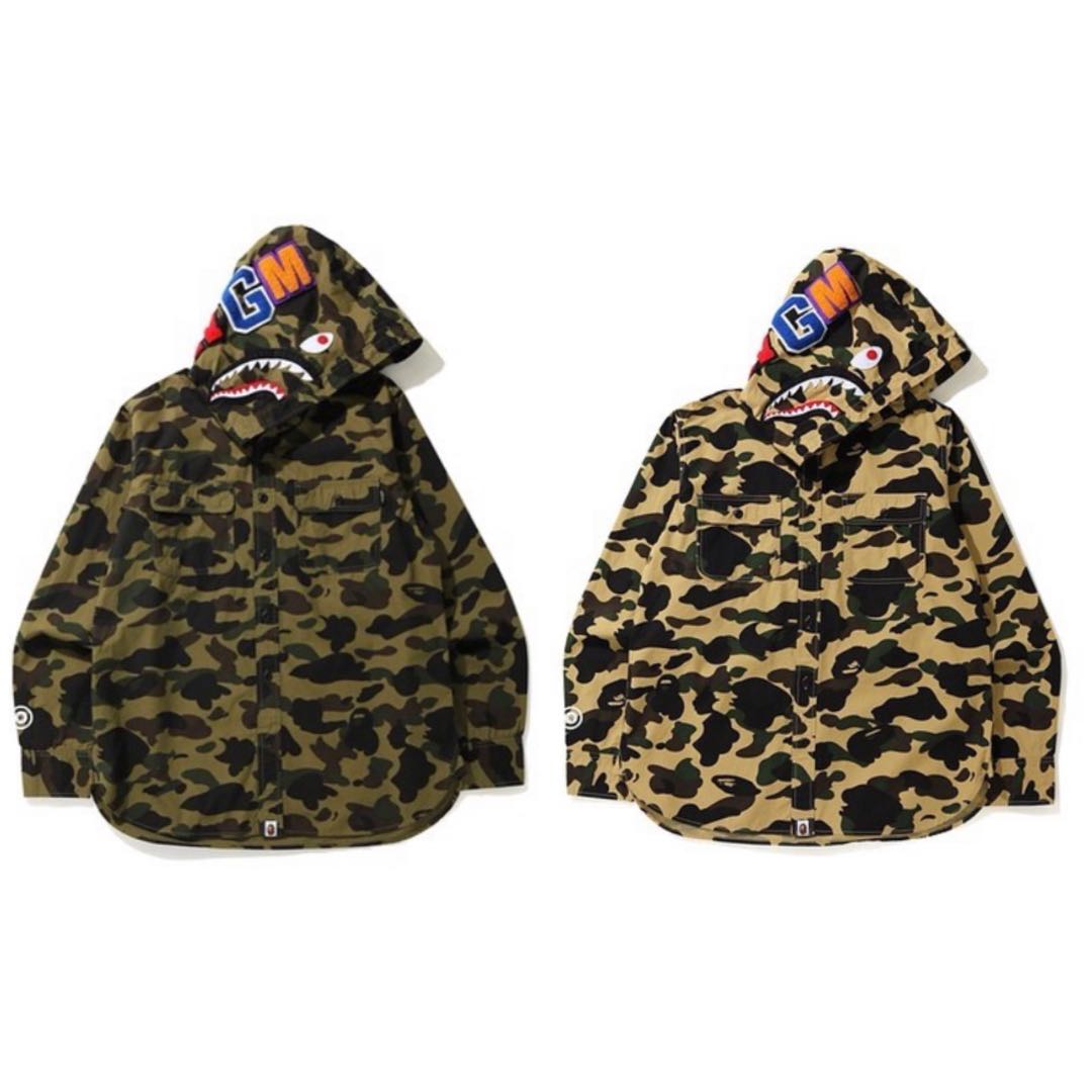 Bape 1st camo shark hoodie shirt