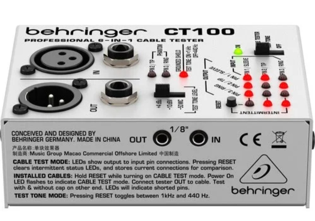 Behringer CT100 Cable Tester, Audio, Other Audio Equipment on Carousell
