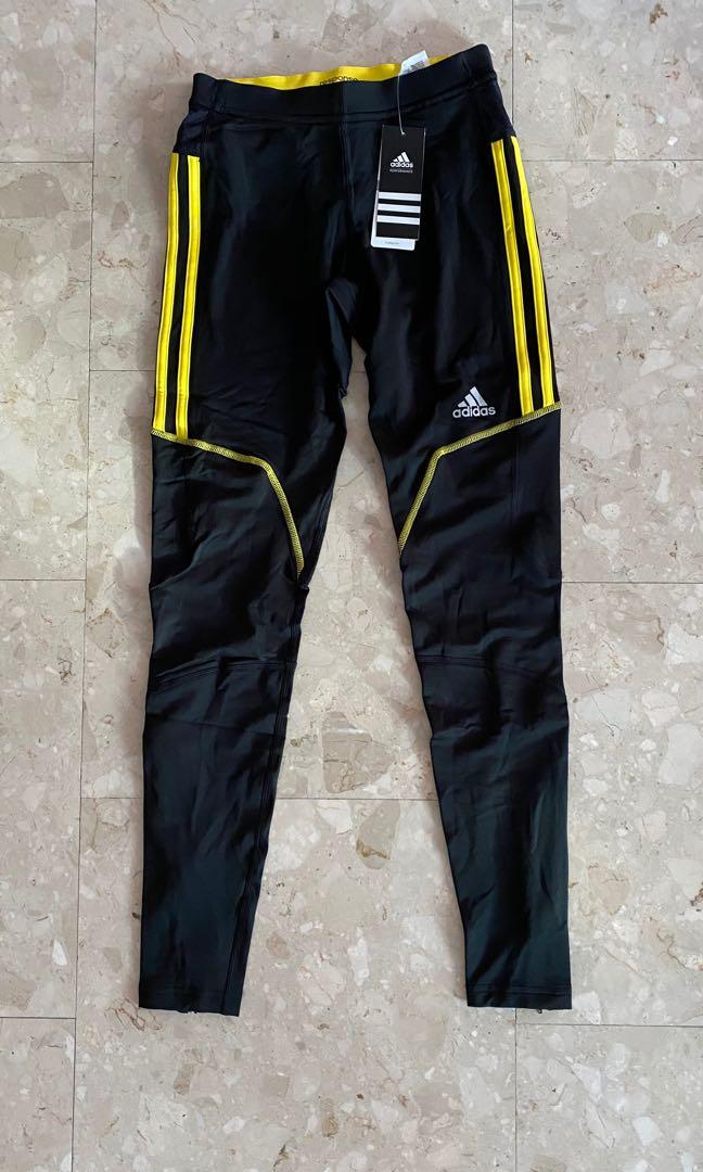 Adidas black and yellow pants deals
