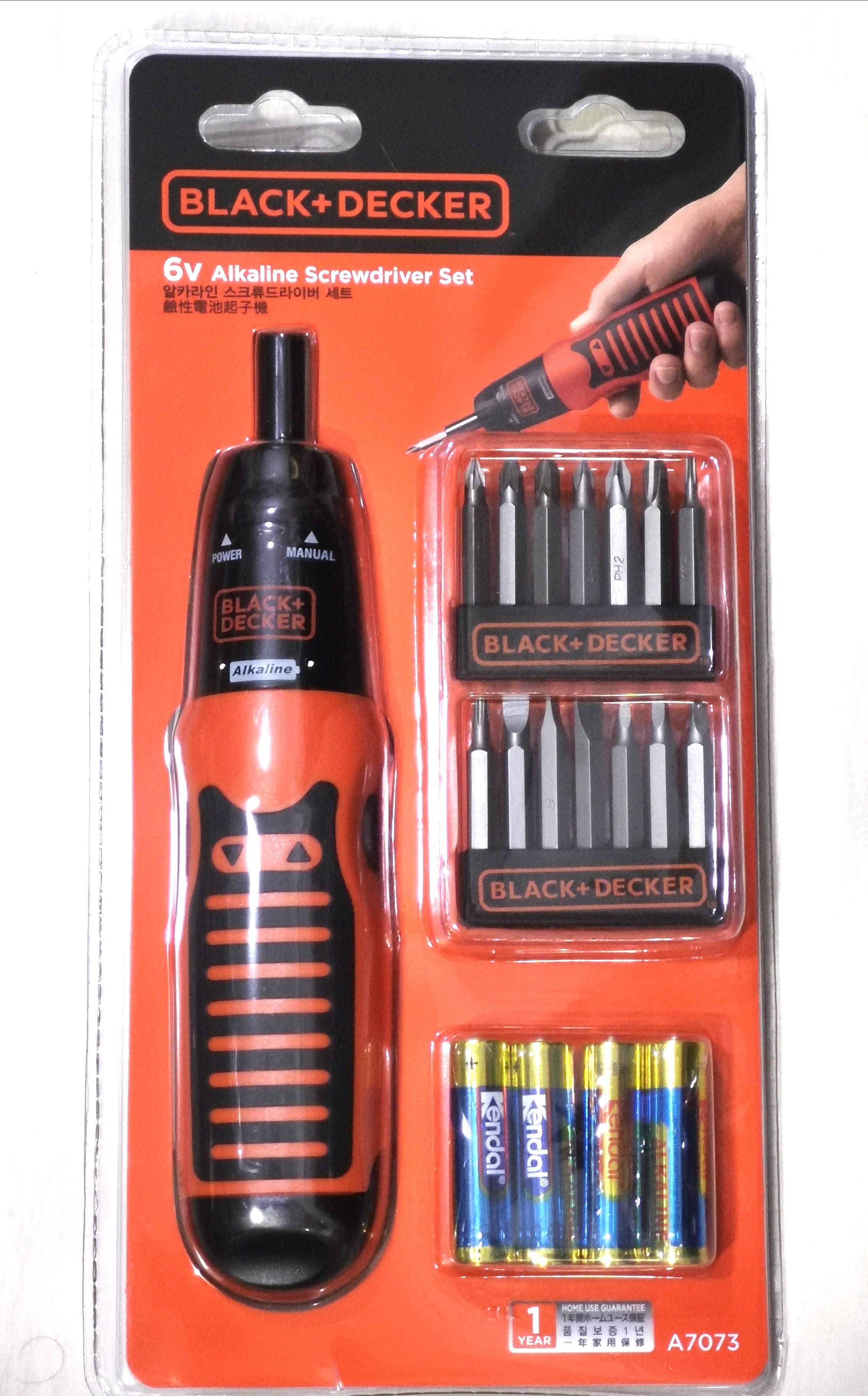 Black Decker 6V Alkaline Screwdriver Set
