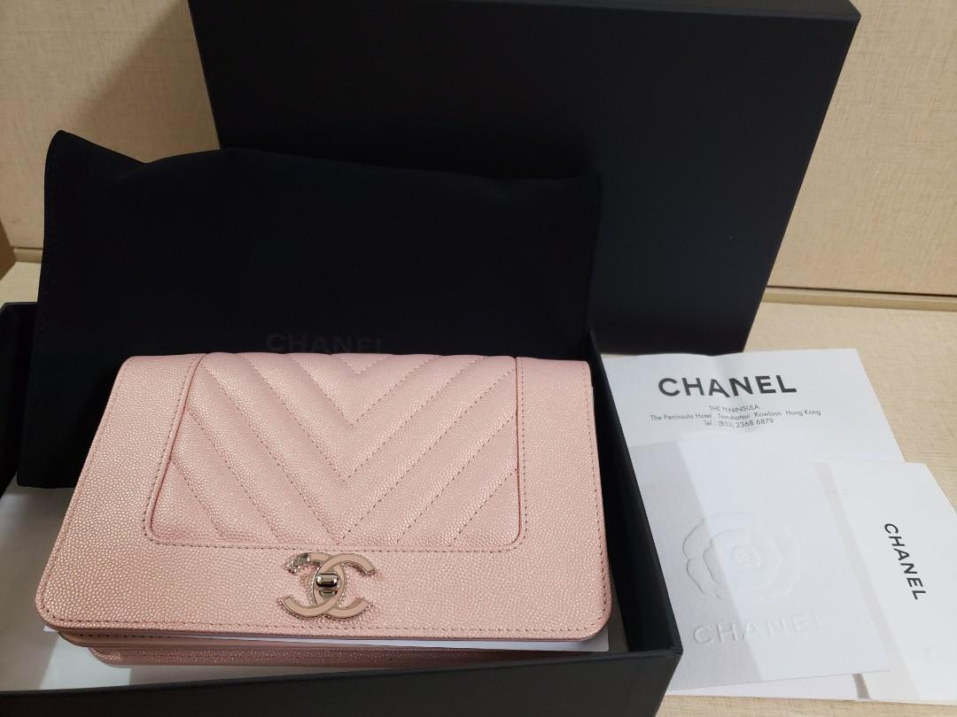 Chanel mademoiselle wallet on sale on chain