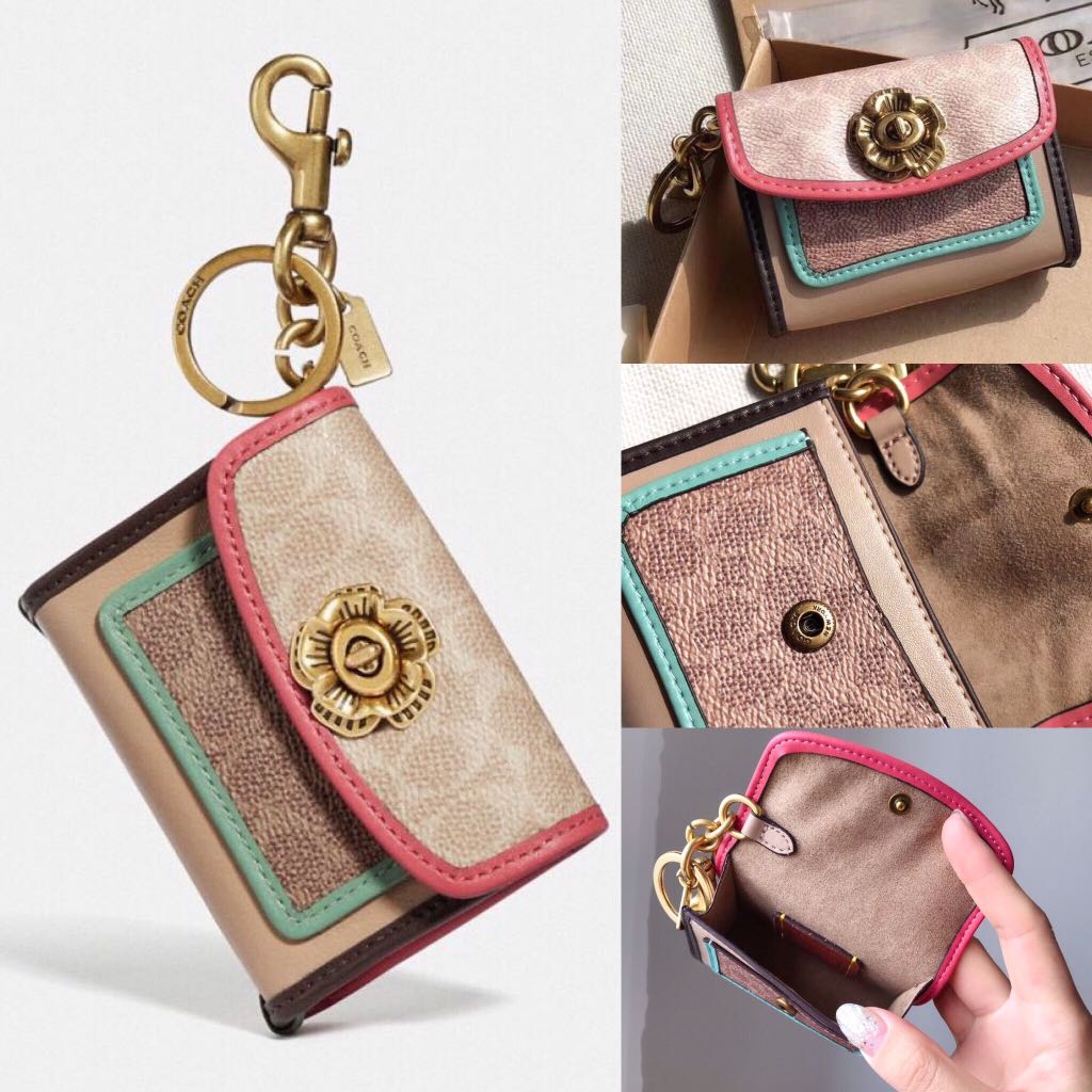 Coin Key Holder with Genuine Leather, Luxury, Bags & Wallets on Carousell