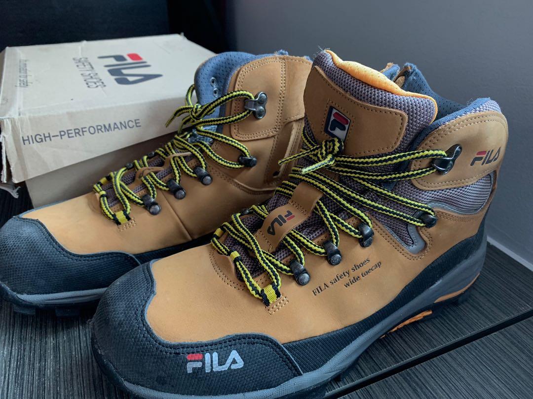 Fila safety shoes, Men's Fashion, Footwear, Boots on Carousell