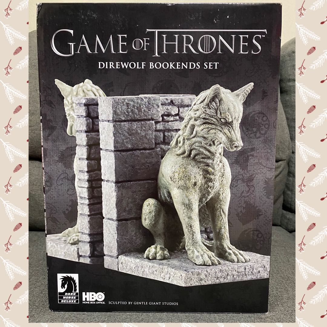 Games of Throne Dire Wolf Bookend Stand, Everything Else on Carousell