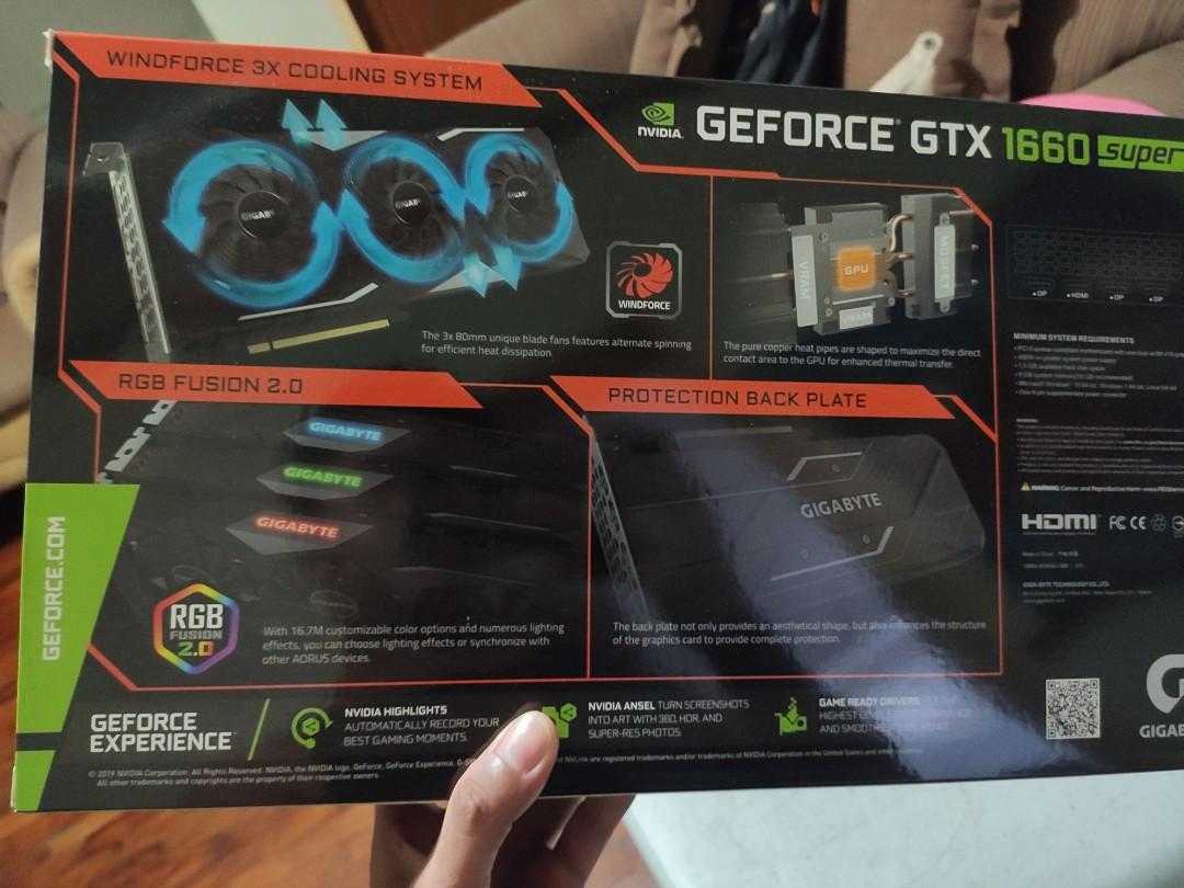 GTX 1660 SUPER 6GB GDDR6 GIGABYTE TRI FAN RGB BRAND NEW
