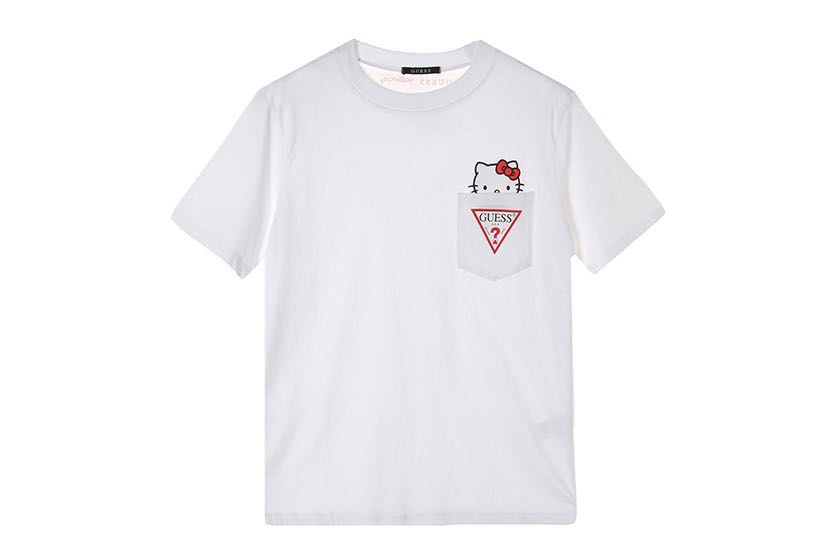 Guess x Hello Kitty T Shirt Women s Fashion Tops Shirts on Carousell