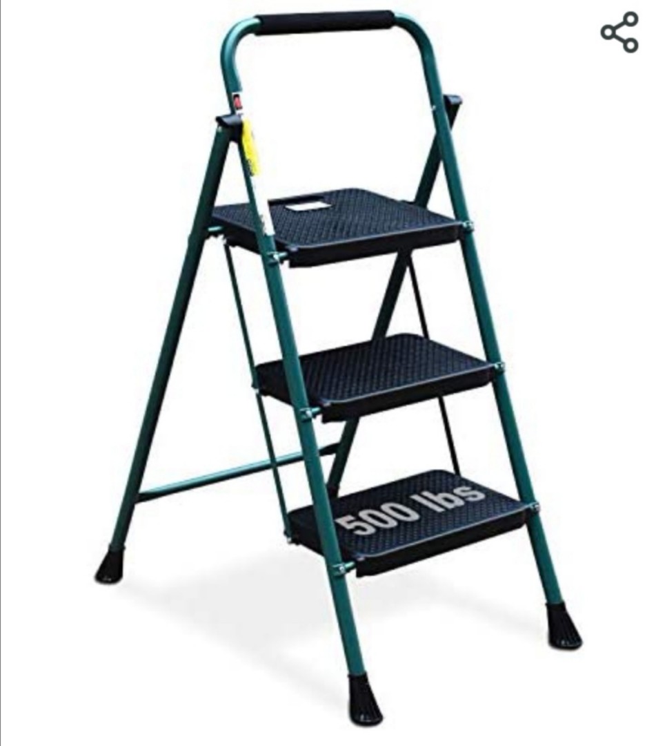 HB tower 3 step folding ladder, Furniture & Home Living, Home