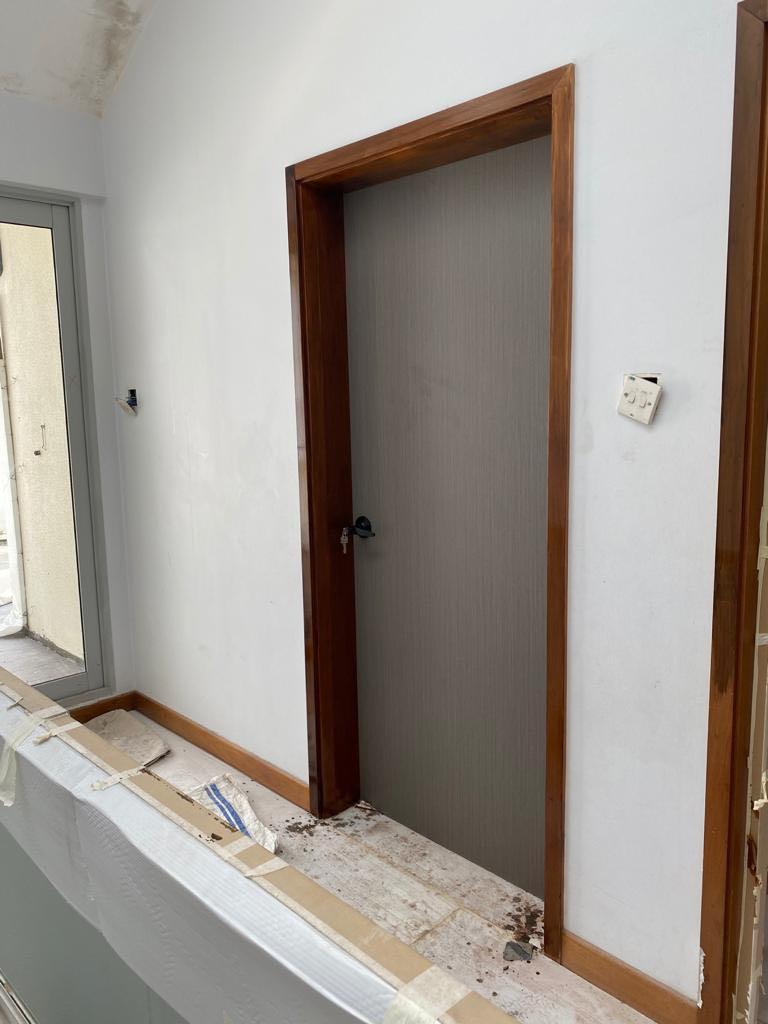 HDB laminate bedroom door ( full solid inner core )