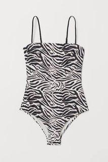 H&M zebra print swimsuit