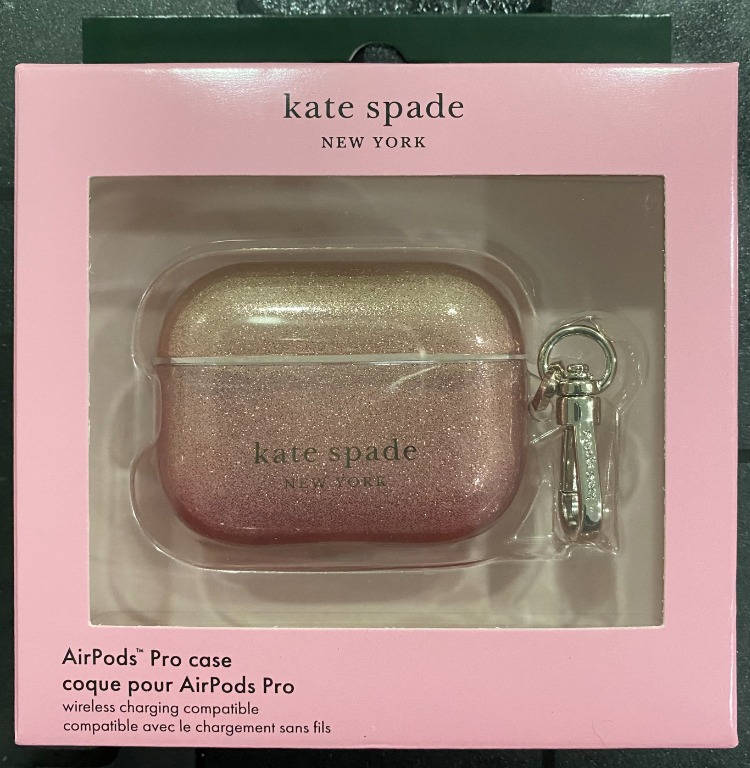 Kate Spade New York AirPods Pro Case - Ombre Glitter Sunset Pink, Mobile  Phones & Gadgets, Mobile & Gadget Accessories, Cases & Sleeves on Carousell