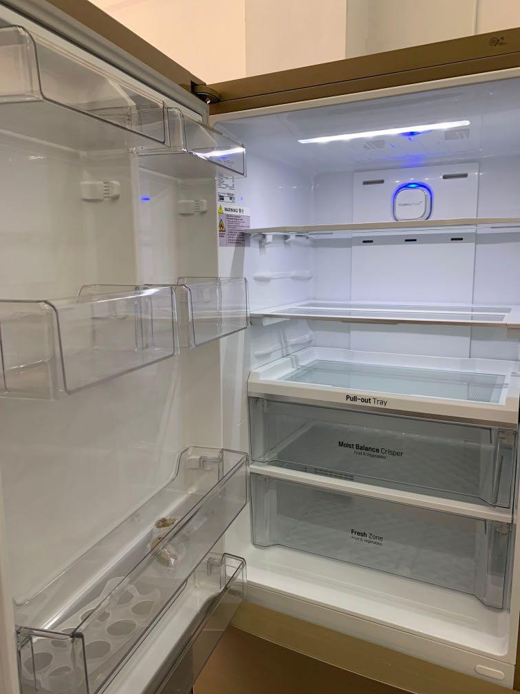 LG 451L Gold Bottom Freezer Refrigerator, TV & Home Appliances, Kitchen