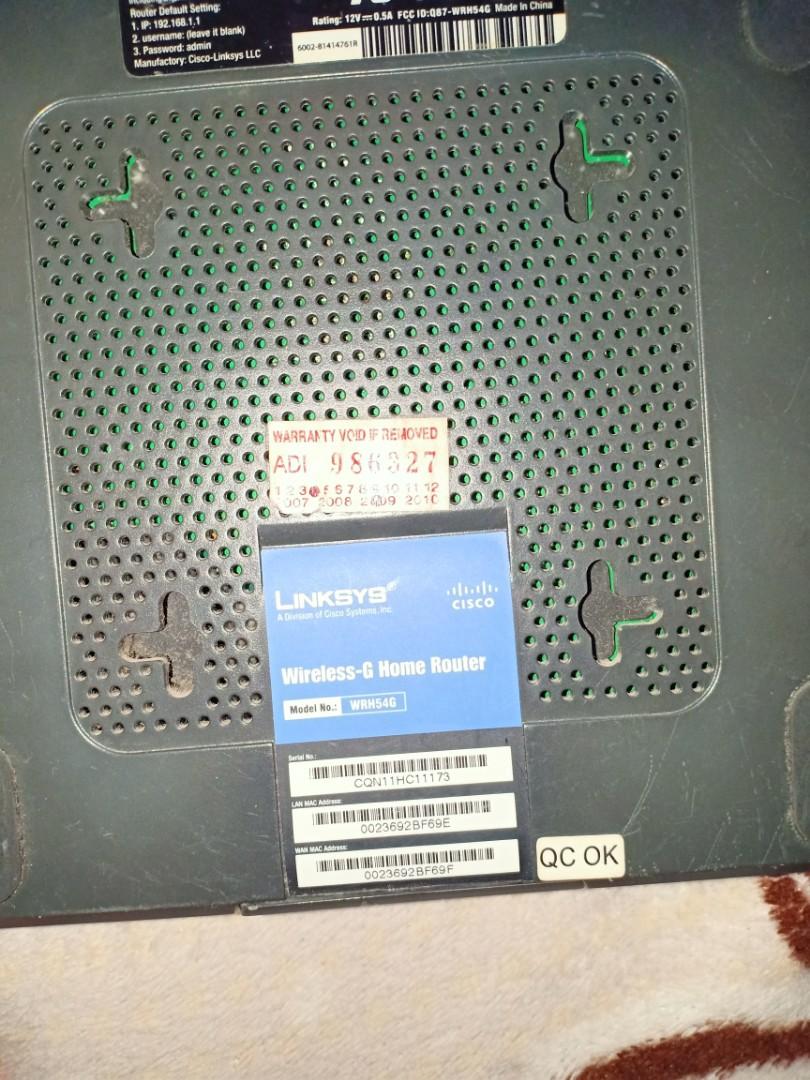 Linksys Cisco Router (Category: Networking) located in Bocaue. Submitted by spmenpreloved (Listing ID 1058174786, Image 3). Description: Hi I'm selling some of my personal unused & preloved stuffs. Rest assured that proper categorization (unused or preloved) items will be indicated. If you have any questions or concerns about the items, please feel free to hit the chat button and I'll answer your queries as fast as I can! Thank you! :) Gcash Paym