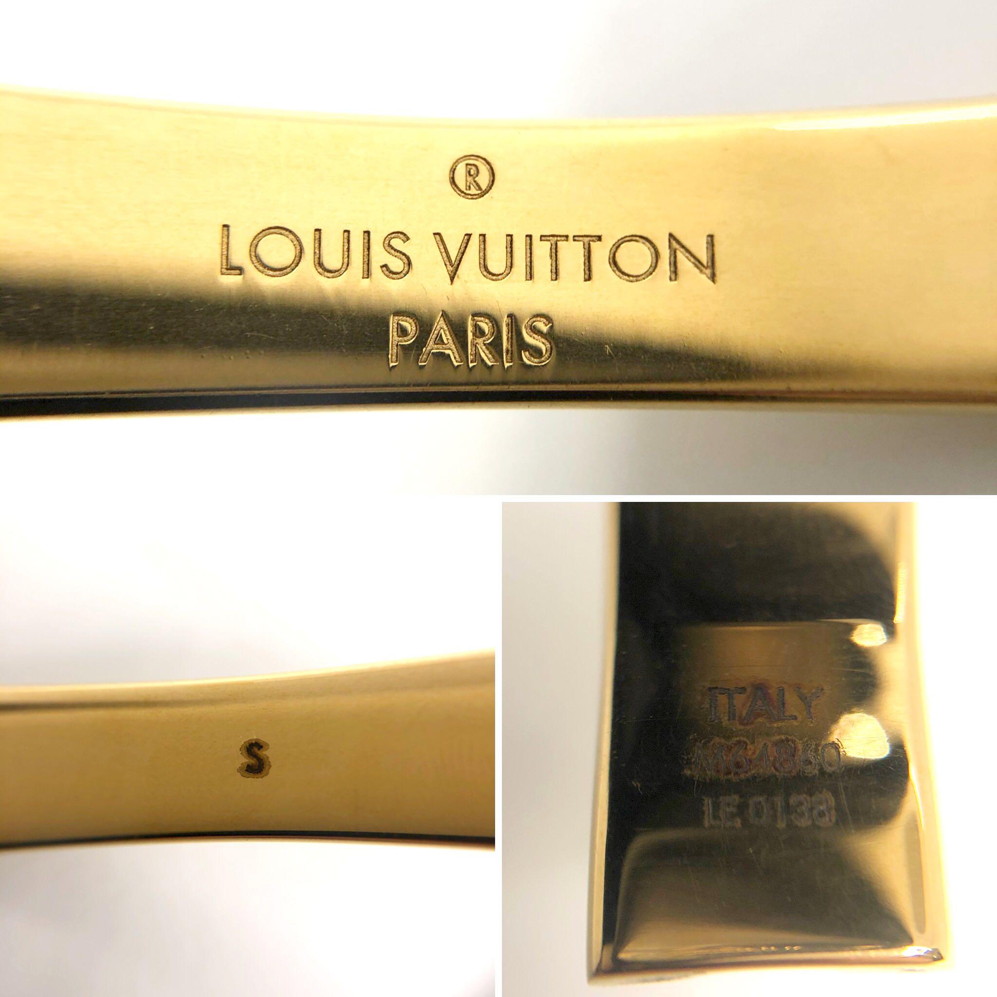LOUIS VUITTON Metallic Nanogram Strass Bracelet M64861