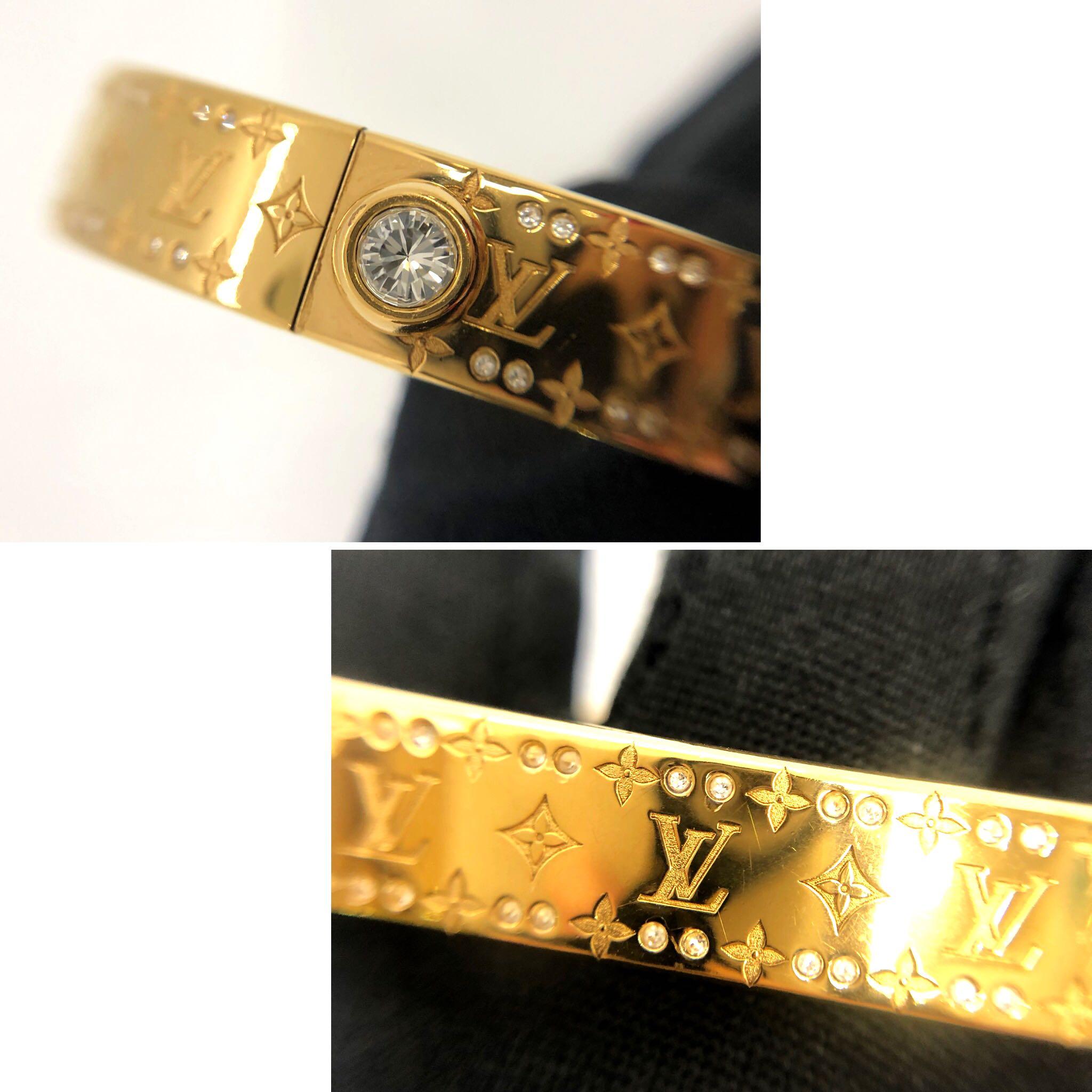 Shop Louis Vuitton Nanogram strass bracelet (M64860, M64860) by