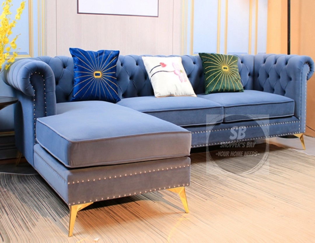 Luxury Chesterfield L Shape Sofa Furniture Home Decor Others On Carousell