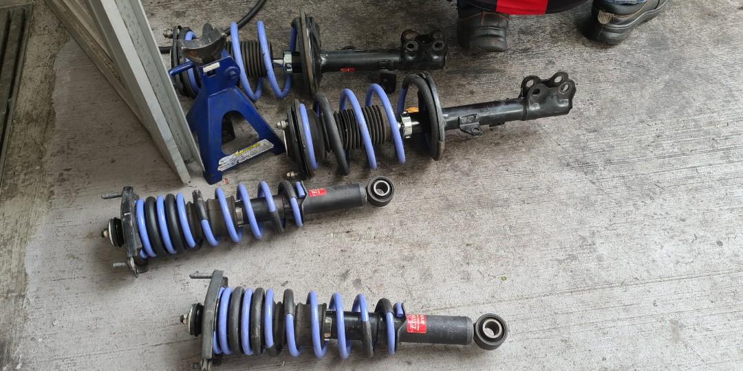 New Absorber And New Triple S Spring For 2009 Onwards Toyota Wish Zge20 Car Accessories Accessories On Carousell