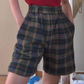 plaid shorts