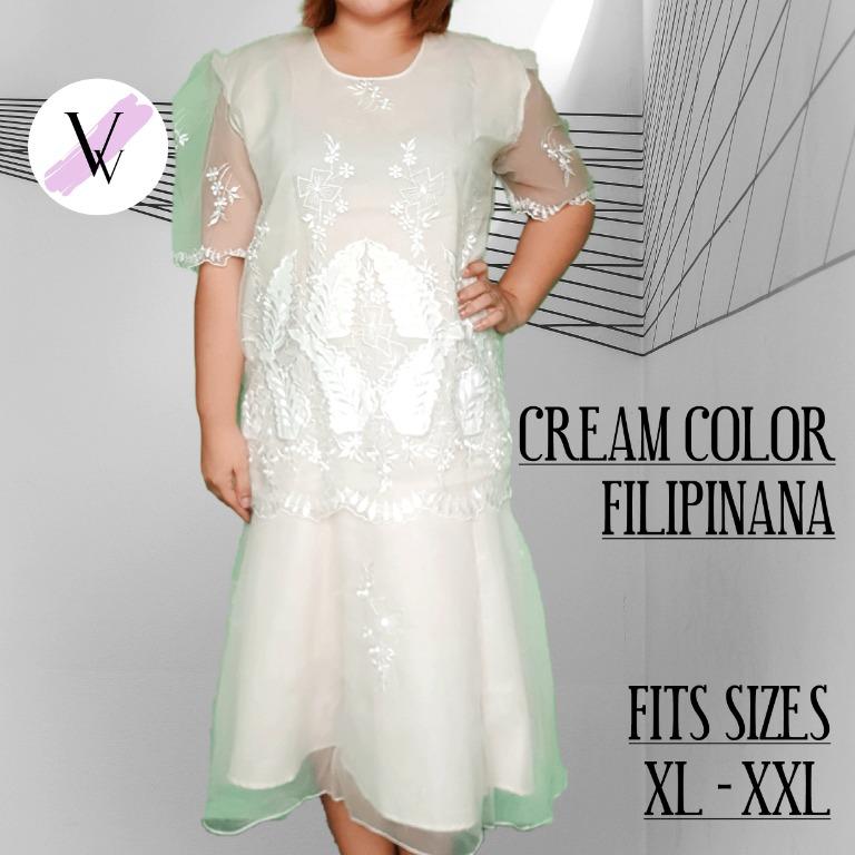 Cream colored plus size dress