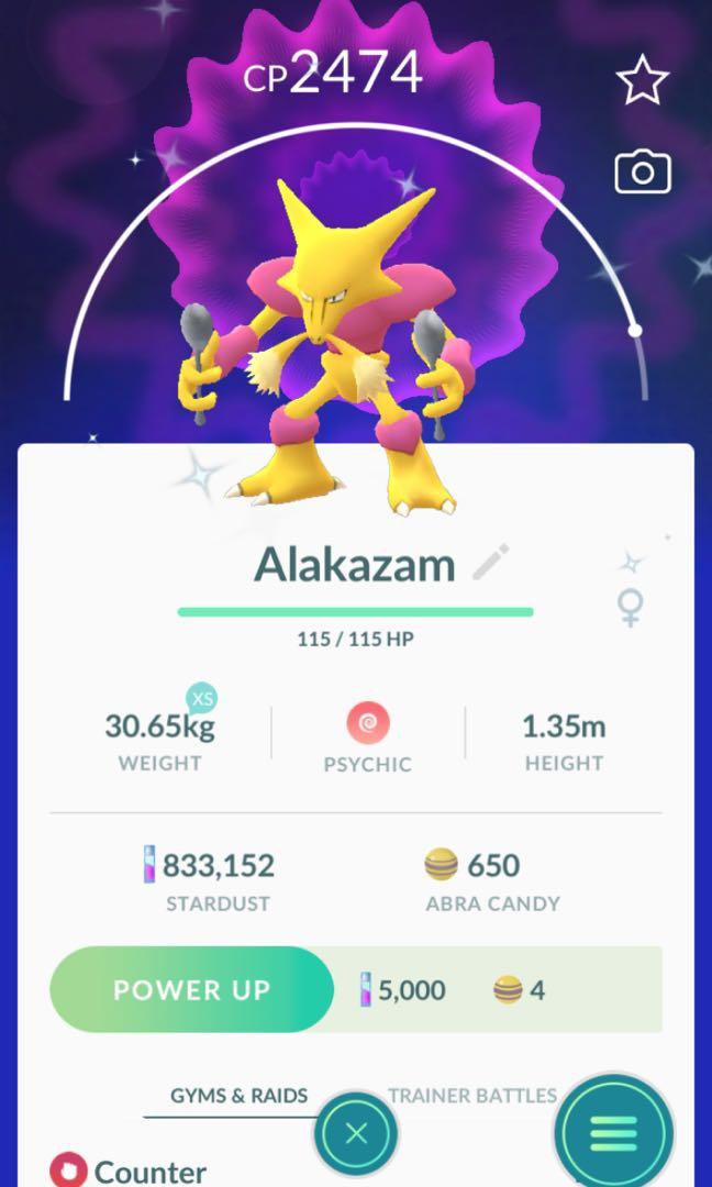 Pokemon Lets Go Shiny Alakazam, Video Gaming, Gaming Accessories, Game Gift  Cards & Accounts on Carousell