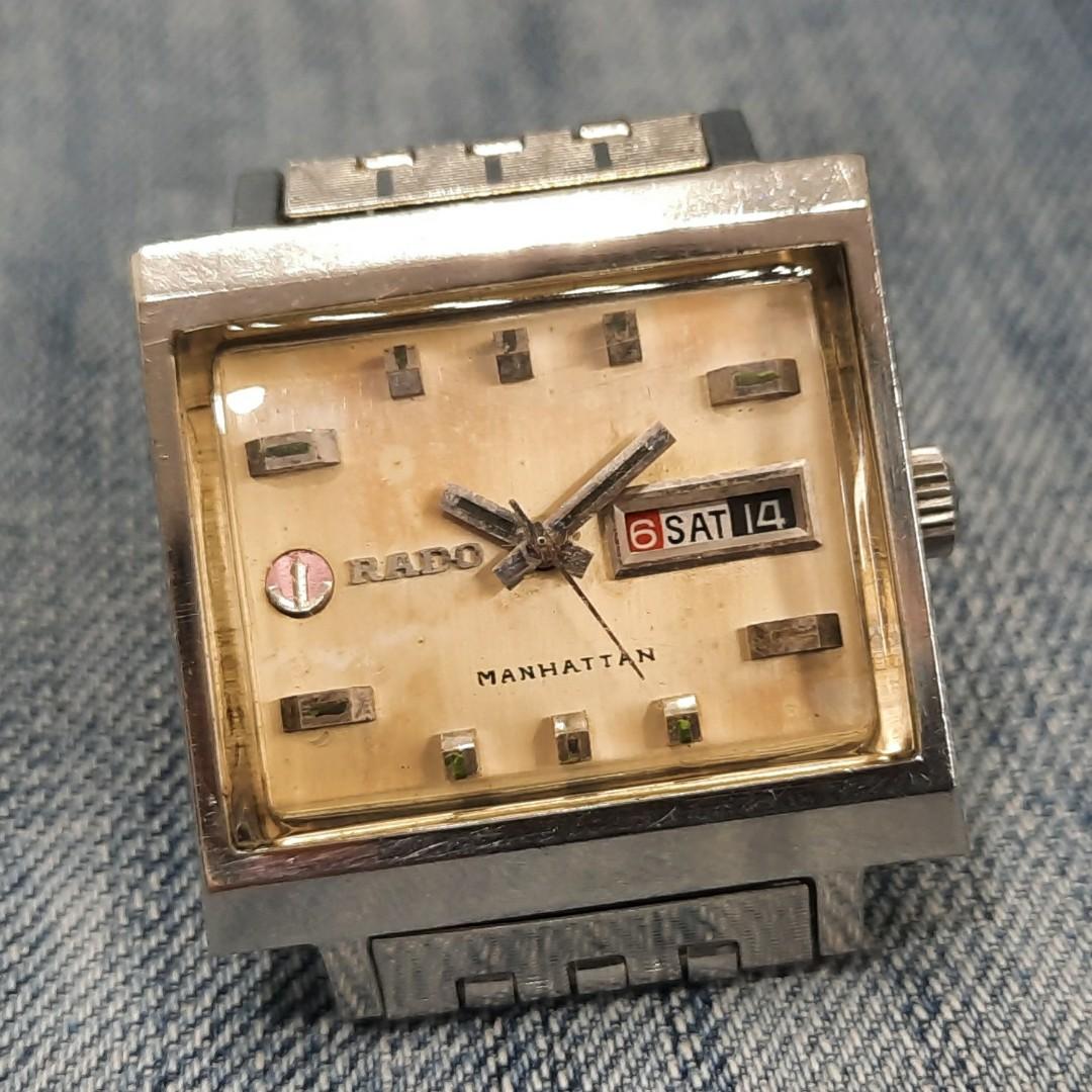 Rado Manhattan Day And Date Swiss Made Automatic Men S Watch Antiques Vintage Watches Jewelry On Carousell