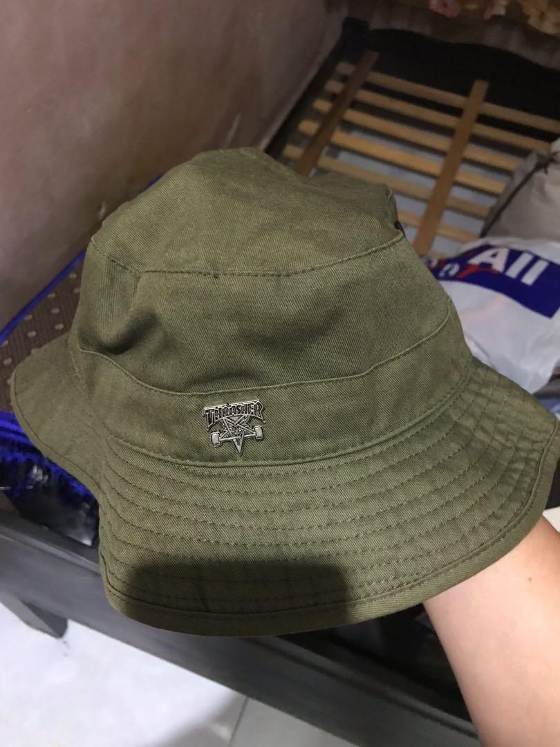 Green store thrasher hat