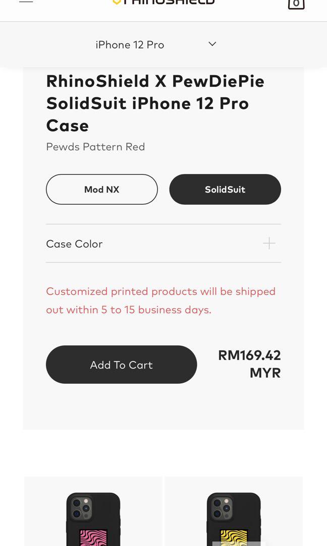 Rhinoshield X Pewdiepie iPhone 12/12 Pro, Mobile Phones & Gadgets, Mobile &  Gadget Accessories, Cases & Covers on Carousell