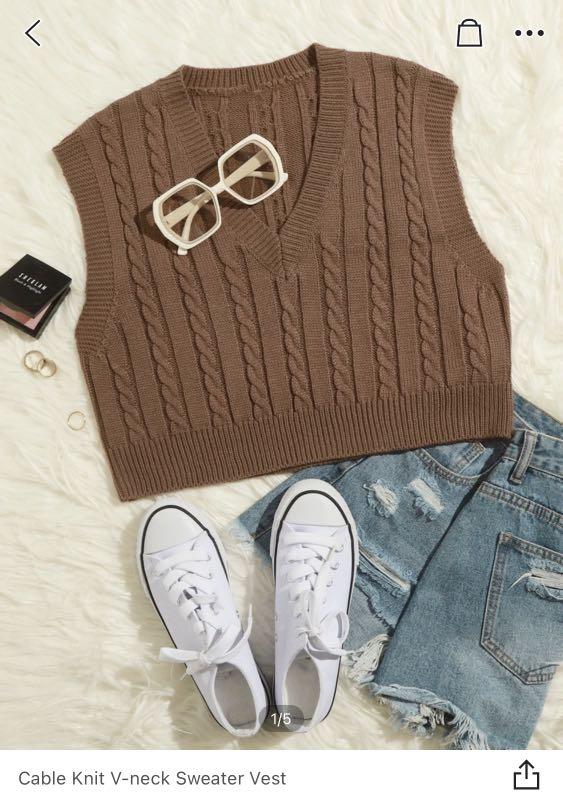 shein brown sweater