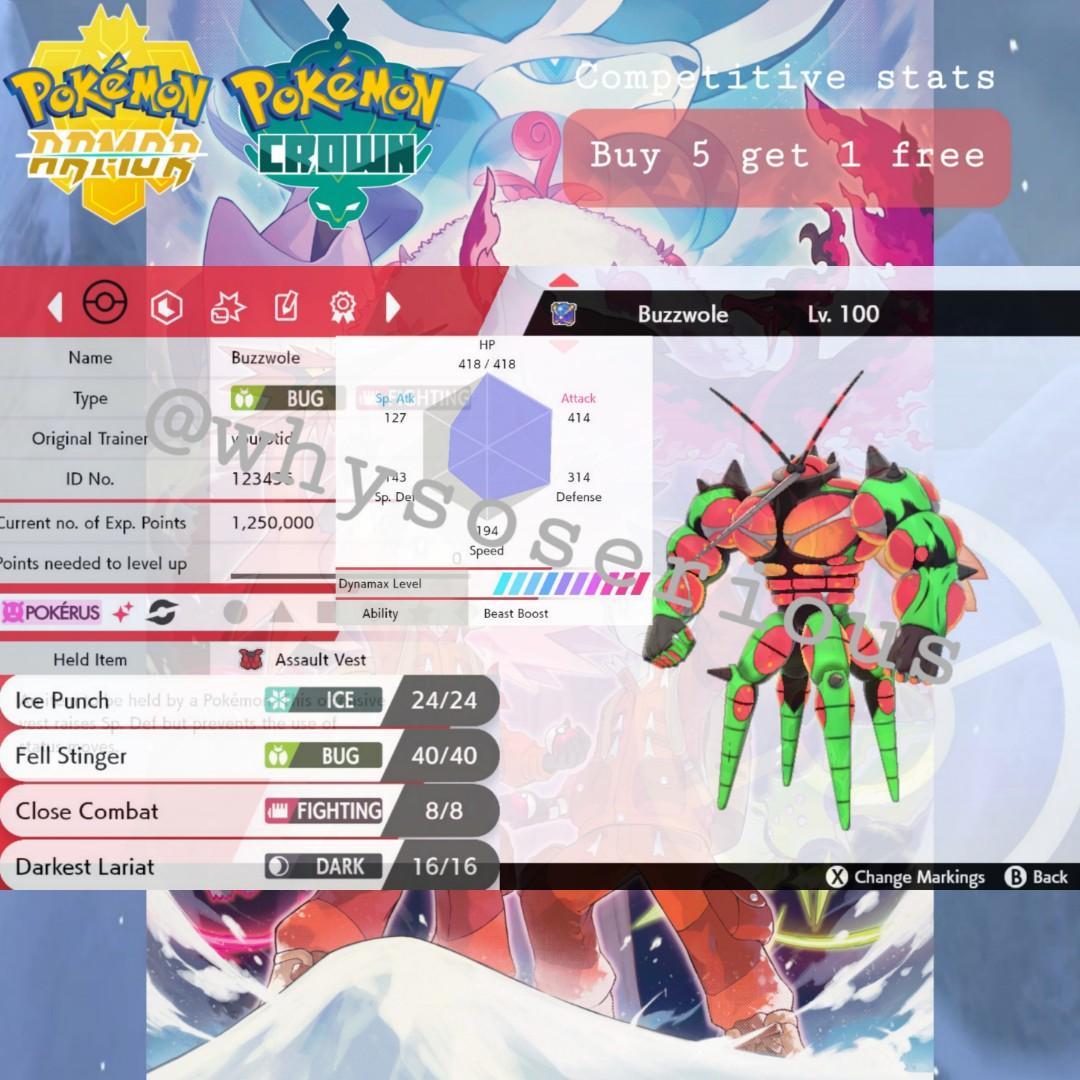 Square Shiny Buzzwole Pokemon Sword And Shield Crown Tundra Toys Games Video Gaming In Game Products On Carousell Square Shiny Buzzwole Pokemon Sword And Shield Crown Tundra Toys Games Video Gaming In Game Products On Carousell