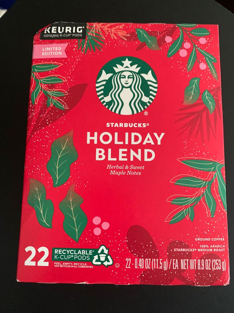 Sale Starbucks Holiday Blend Keurig Kcups 22pcs Food Drinks Beverages On Carousell