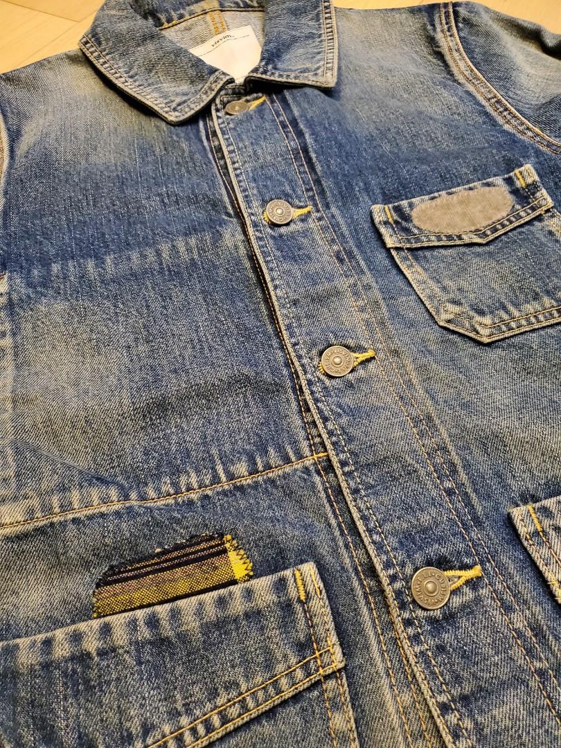 Super Rare Visvim SS Raffia Coverall Damaged Patchwork Denim