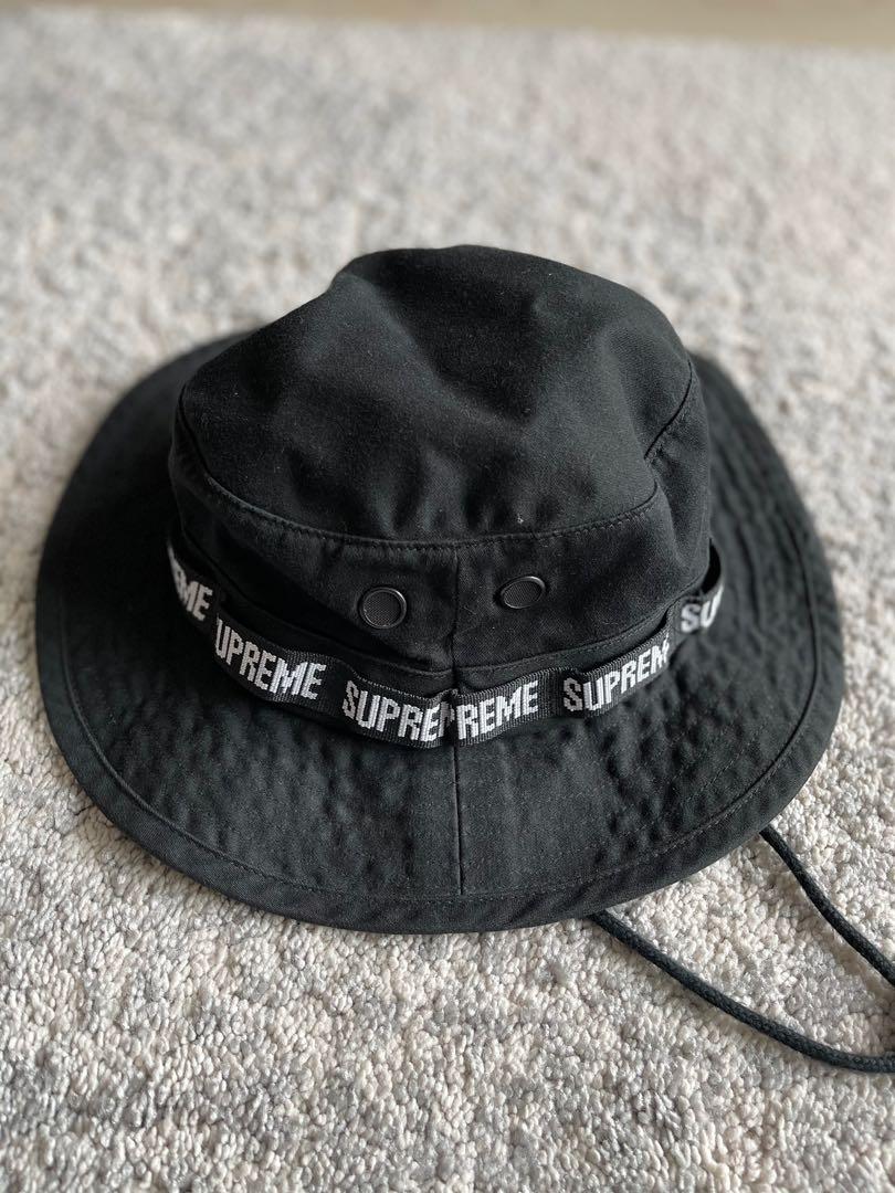 Supreme SS18 Military Boonie Hat 帽black crusher bucket, 男裝