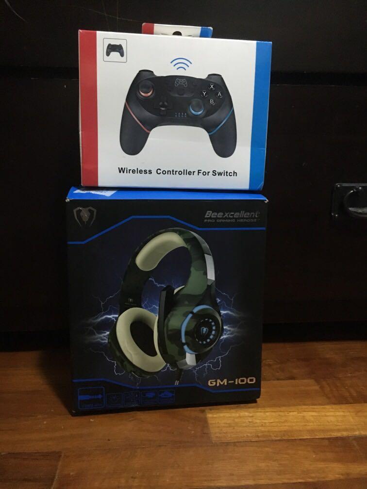 Switch controller Beexcellent gaming headset