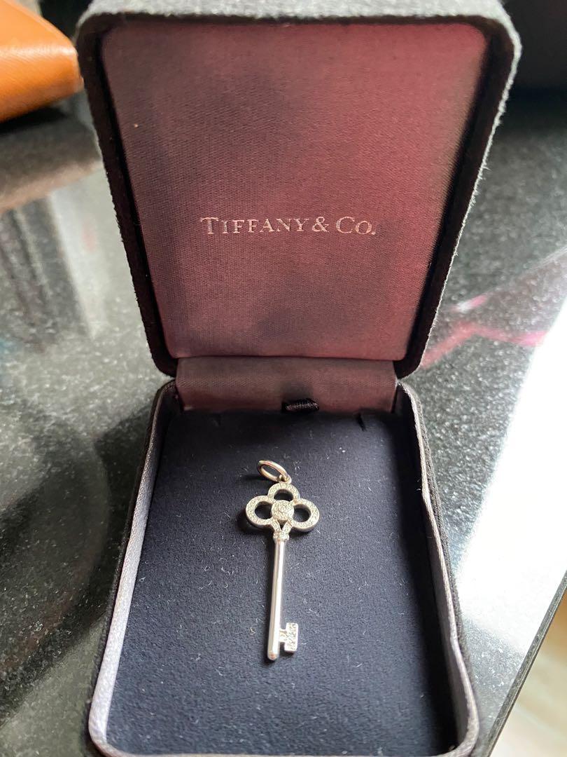 Tiffany crown key pendant authentic
