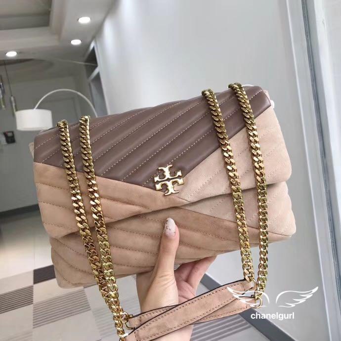 Tory Burch Kira Chevron Tricolor Mixed Material Chain Bag, Women's Fashion,  Bags & Wallets, Purses & Pouches on Carousell
