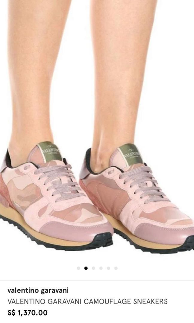 Valentino camouflage deals sneakers pink
